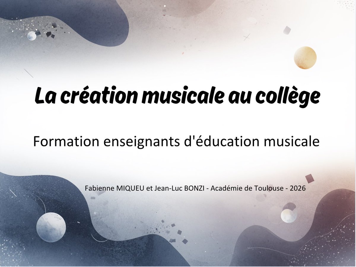 Improviser, inventer, produire… mais surtout apprendre à créer.
Cette ressource propose un cadre clair  pour faire de la création un véritable levier d’apprentissage au collège. Repères institutionnels, pistes concrètes, approche métacognitive. pedagogie.ac-toulouse.fr/education-musi…