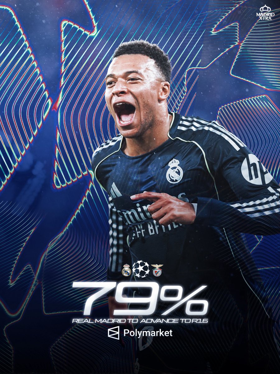 🚨 Real Madrid are expected to reach the R16. <a href="/PolymarketSport/">Polymarket Sports</a>