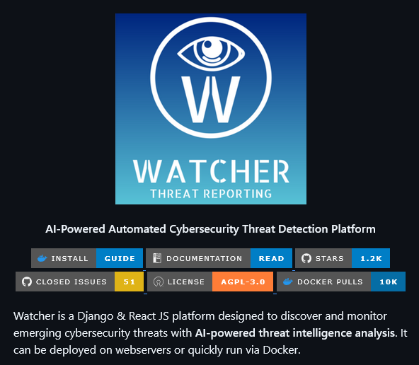 0x0SojalSec's tweet photo. Open Source AI-powered Cyber Threat Intelligence & Hunting Platform.

- https://t.co/wG1iH17092

#infosec #cybersec #bugbountytips