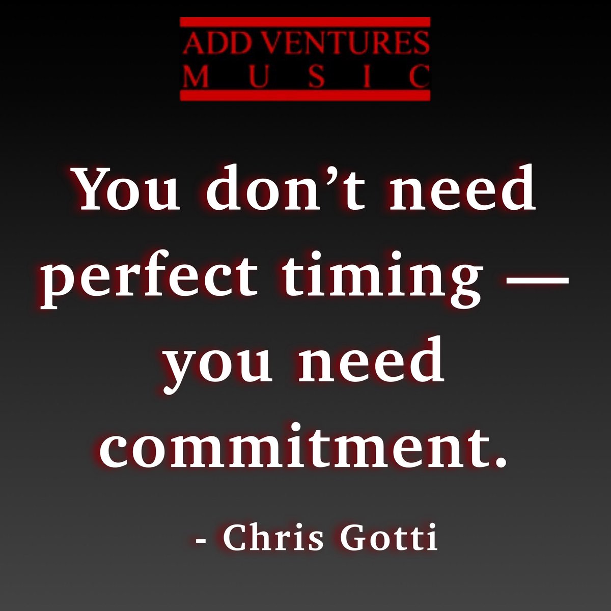 Everybody waiting for the “right time.”
There is no perfect moment — just a decision to go all in.
Half commitment gets half results. Lock in. 💯

#AddVenturesMusic #MotivationMonday #BossTalk #StayCommitted #BuildYourLegacy