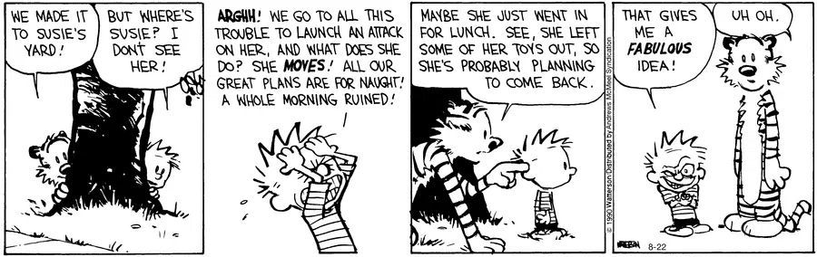 The face of evil…#CalvinandHobbes