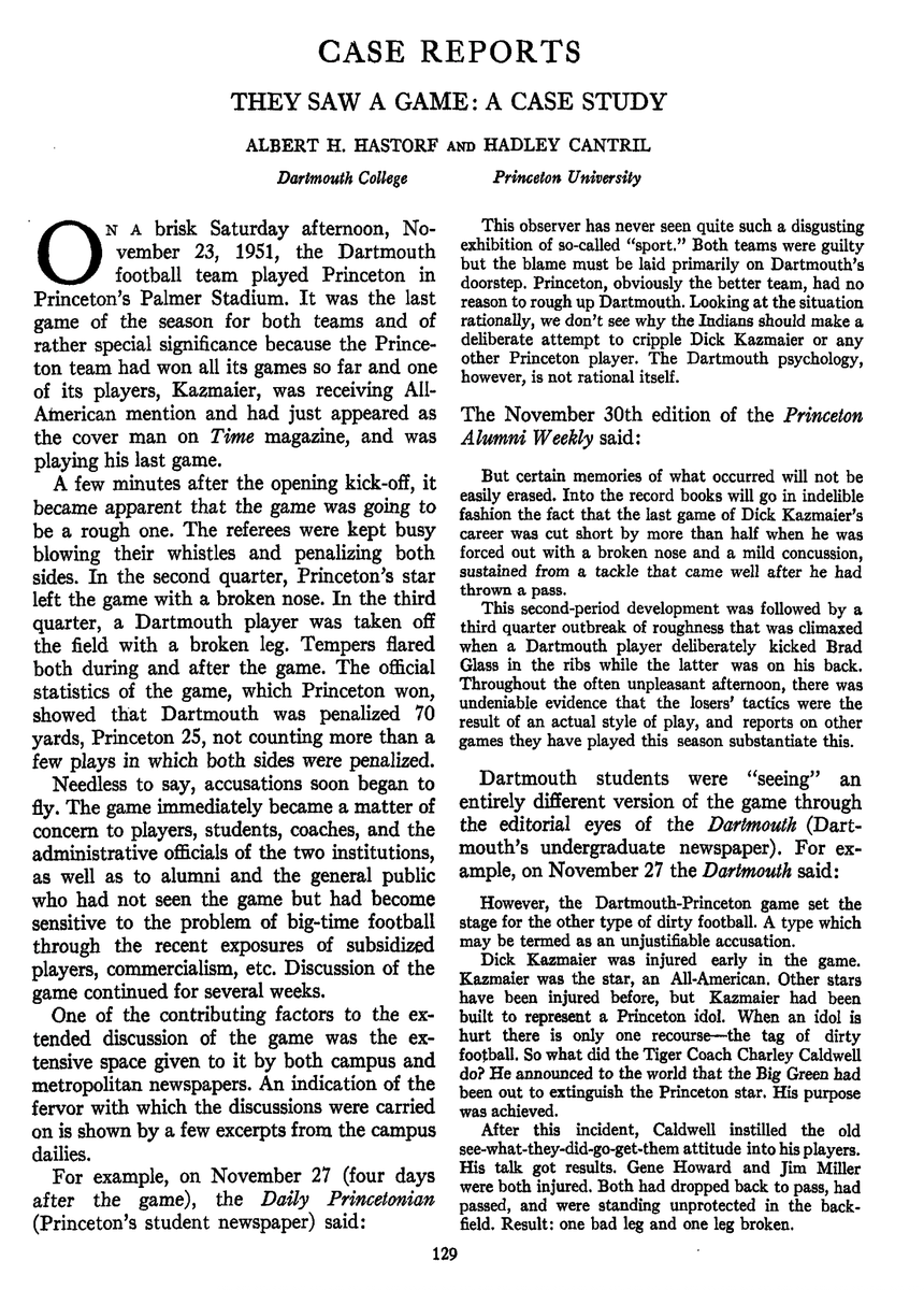 How can so many people watch the same event yet “see” so many different realities?

I was on <a href="/davidmcraney/">David McRaney</a>'s podcast to explain why people from different groups generate different interpretations of reality. If there is video evidence, we assume people will come to the same