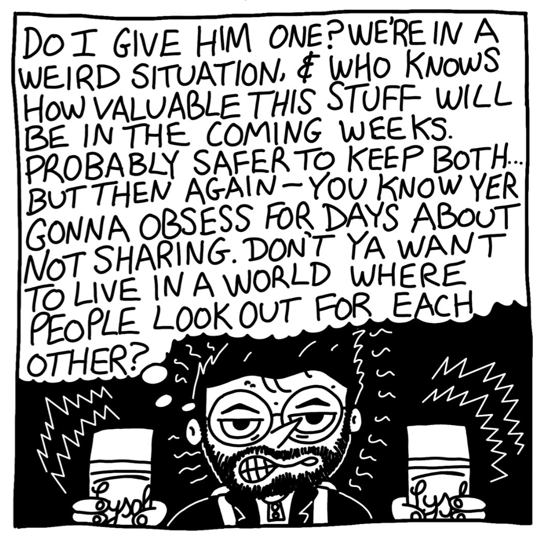 Michael_S_Blake's tweet photo. From my comic “Our Last Day: A Fish Story, Part 2.”

You’ll be able to find the full comic on instagram in a few weeks, but for now it’s up on XRAY Lit Mag. https://t.co/XrRQECIRtV