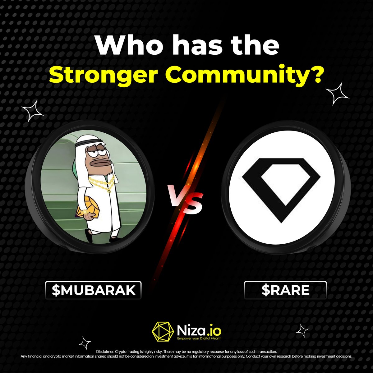 nizacoin's tweet photo. 🔥 Who has the stronger community? 🚀

Mubarak ( $MUBARAK ) VS SuperRare ( $RARE )

Two vibes. Two cultures. One showdown. Let the communities speak. 📢⚡️
@mubarak_cto @SuperRare

#NIZA  #mubarakcoin #mubarak #superrare https://t.co/vP7fjWLsyR