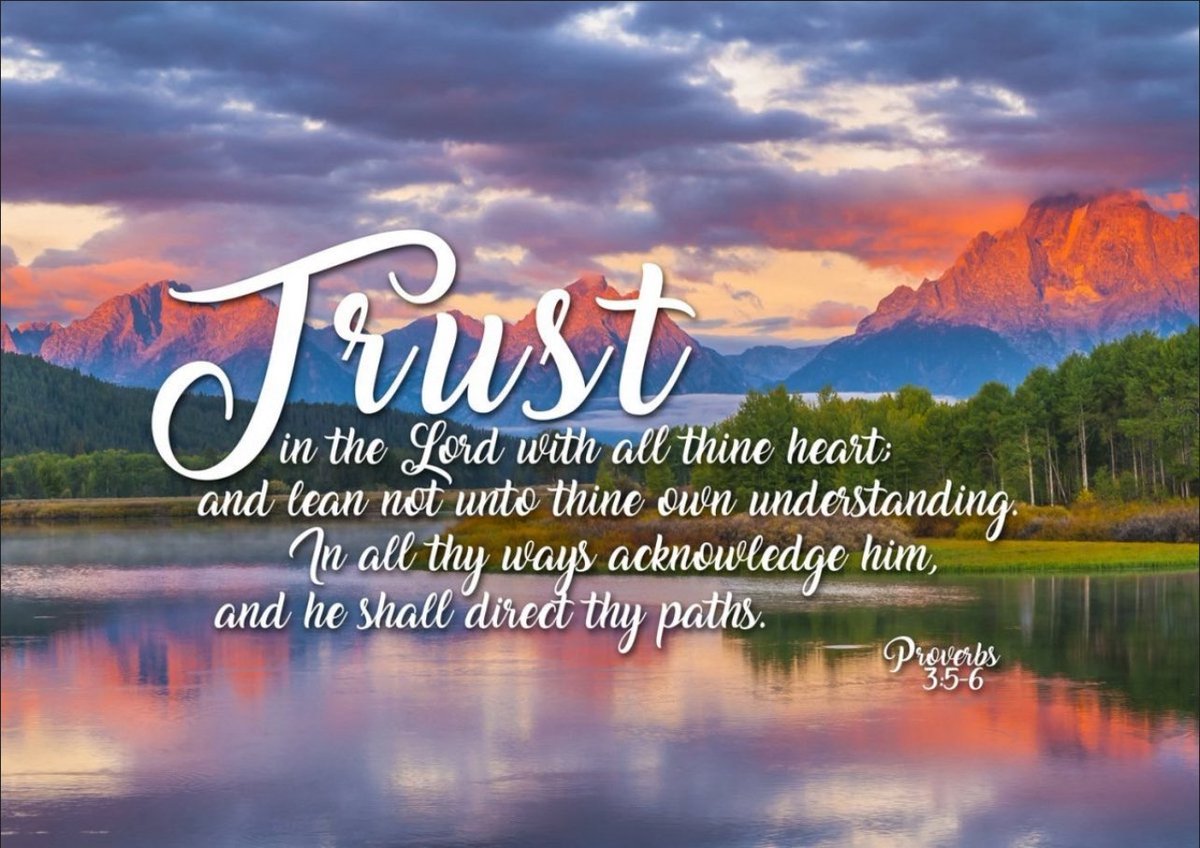 Proverbs 3:5-7 KJV
Trust in the LORD with all thine heart; and lean not unto thine own understanding.

In all thy ways acknowledge him, and he shall direct thy paths.

Be not wise in thine own eyes: fear the LORD, and depart from evil.
#JesusisLord
#TrustGod