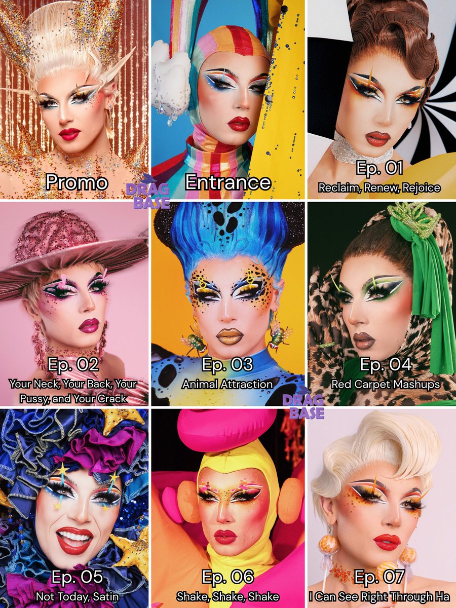Nini Coco's mugs so far on Season 18 of RuPaul's Drag Race.