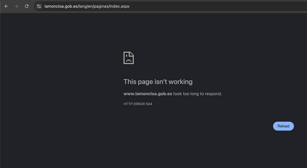 🚨 CIBERATAQUE TOTAL A WEBS DEL GOBIERNO 🚨
Flipando que es gerundio ...
hacienda.gob.es
Mintur.gob.es
transportes.gob.es
moncloa.gob.es
comercio.gob.es