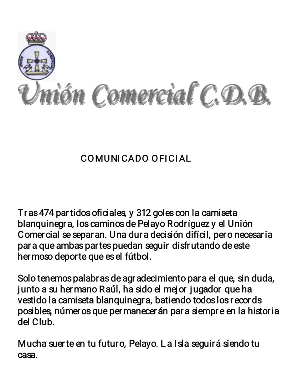 Comunicado oficial del <a href="/UComercialCDB/">Unión Comercial</a>