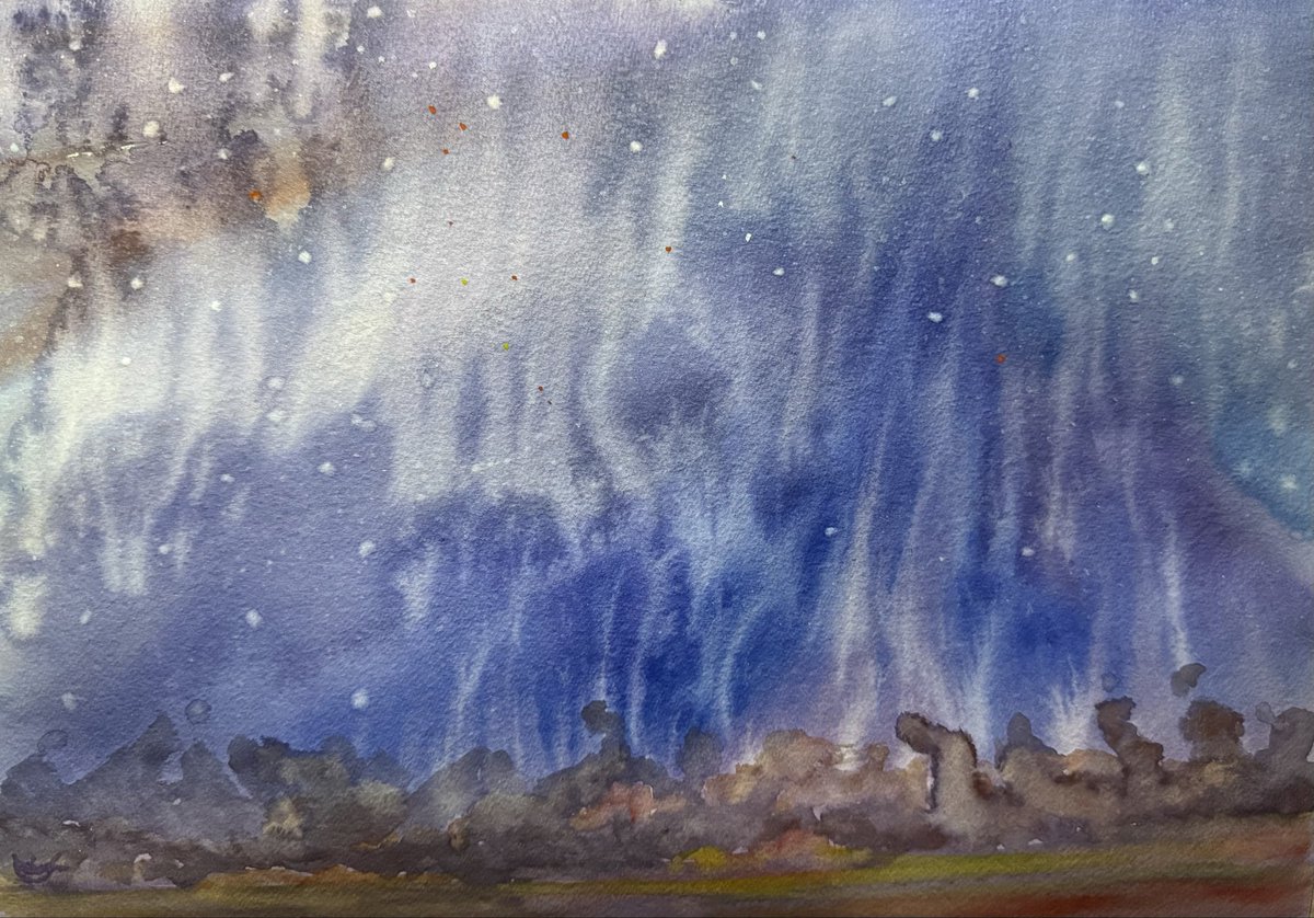 不思議な魅力に溢れる美しい星空に、心惹かれる夜明け前の一枚です