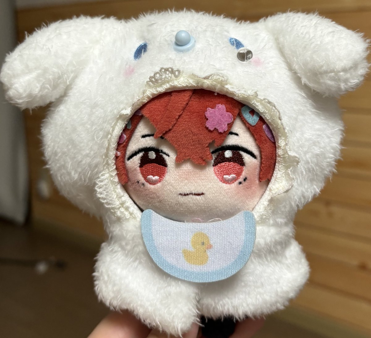 そまうさぬいは、サンリオの赤ちゃんぬい服シリーズ(？)がかなりピッタリ可愛く着れるサイズ感なので、みんなも着せよう。
ふわふわ赤ちゃんが爆誕します(？)