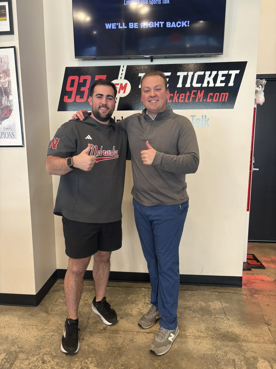 Always a blast catching up with some good friends at <a href="/937TheTicket/">93.7 The Ticket</a> 

Thank you again to everyone who has supported my return to Nebraska. Your kind words don’t go unnoticed!
