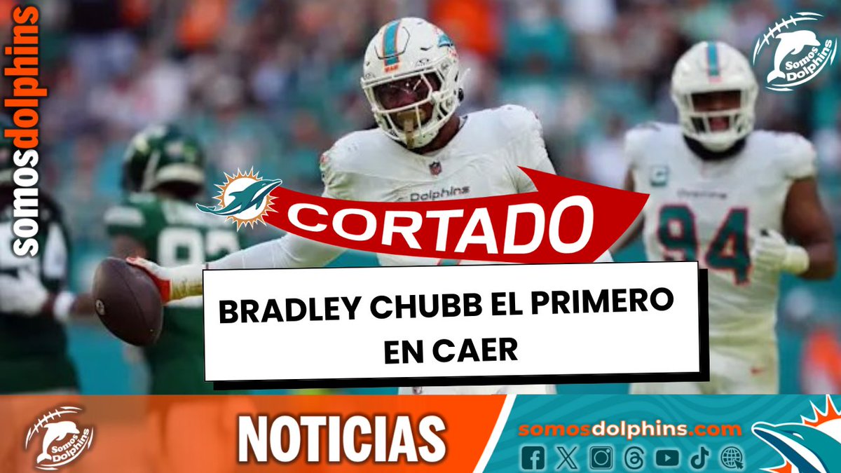 Dolphins | Bradley Chubb liberado.- somosdolphins.com/2026/02/16/dol…

#Nfl #PhinsUp #Dolphins