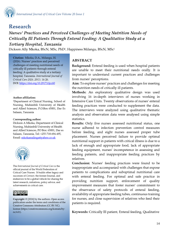 World Federation Of Critical Care Nurses tweet media