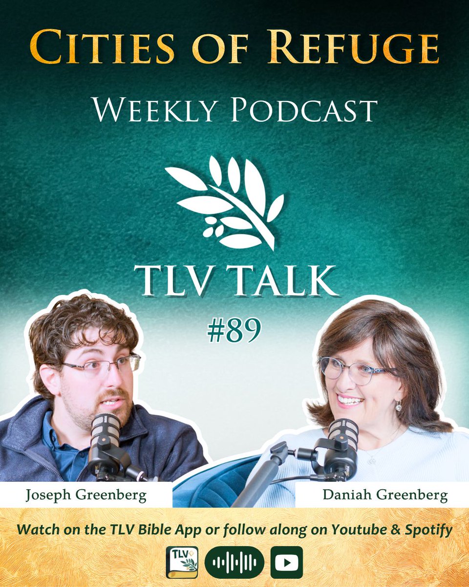 TLVBibleSociety's tweet photo. Cities of Refuge- TLV Talk Podcast is OUT NOW! ๐๏ธโจ
YouTube ๐ https://t.co/JsgPGuqrtk
After Show ๐ https://t.co/jC2pvYtQMn
#tlvtalk #podcast #youtube #tlvbible #listen #watch #weekly #weeklypodcast #talk #tlvbibleapp #learn https://t.co/LBD46Rj9wz