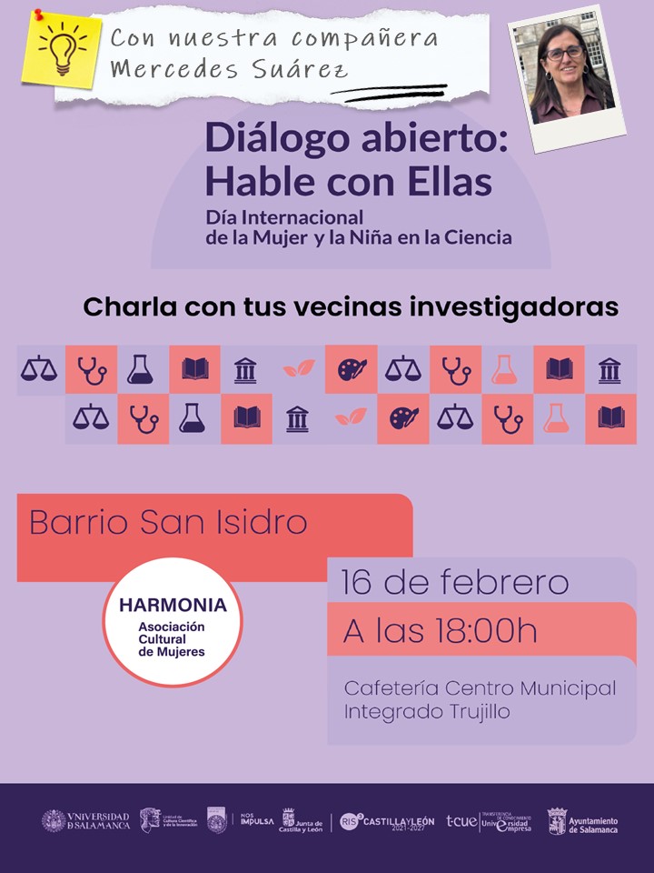 Geolusal's tweet photo. Participación en la actividad "Hable con ellas" dentro del programa de actividades del Día Internacional de la Mujer y la niña en la Ciencia... entre ellas, vecinas de Salamanca investigadoras como Mercedes Suárez💎👩‍🔬 (lunes) y Montse Alonso🚢👩‍🔬 (miércoles)... https://t.co/oXoE5DDw3h