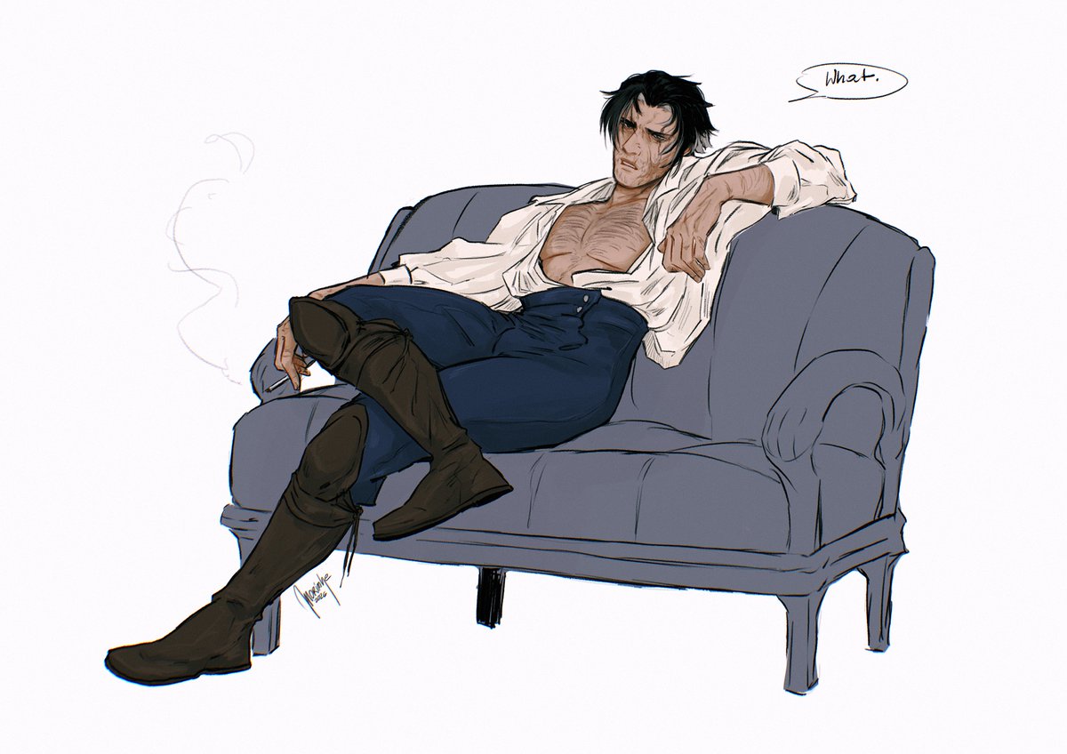 more gray wardens au i say as it's just warden commander Arthur after hours (i redrew my old sketch) #warframe #dragonage