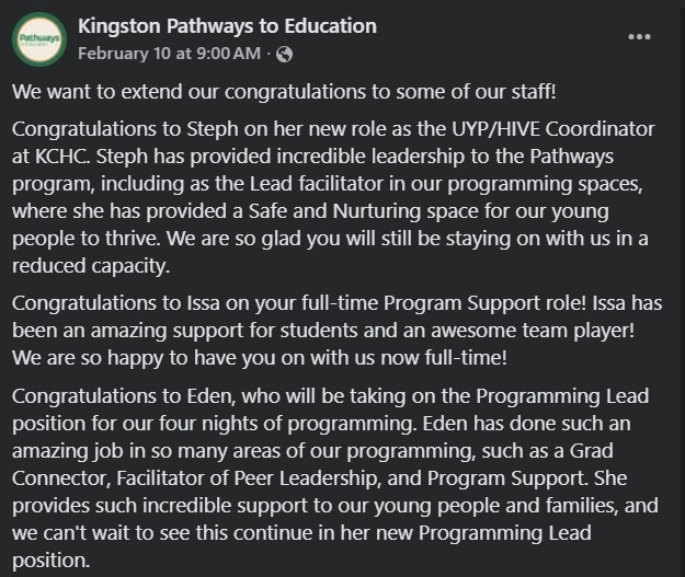 Pathways to Education Kingston tweet media