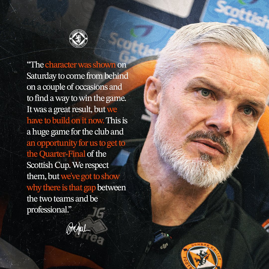 dundeeunitedfc's tweet photo. 👊 A massive incentive

Read more from #DUFC Manager Jim Goodwin's pre-#UTDSPA press conference here! 📖👇
