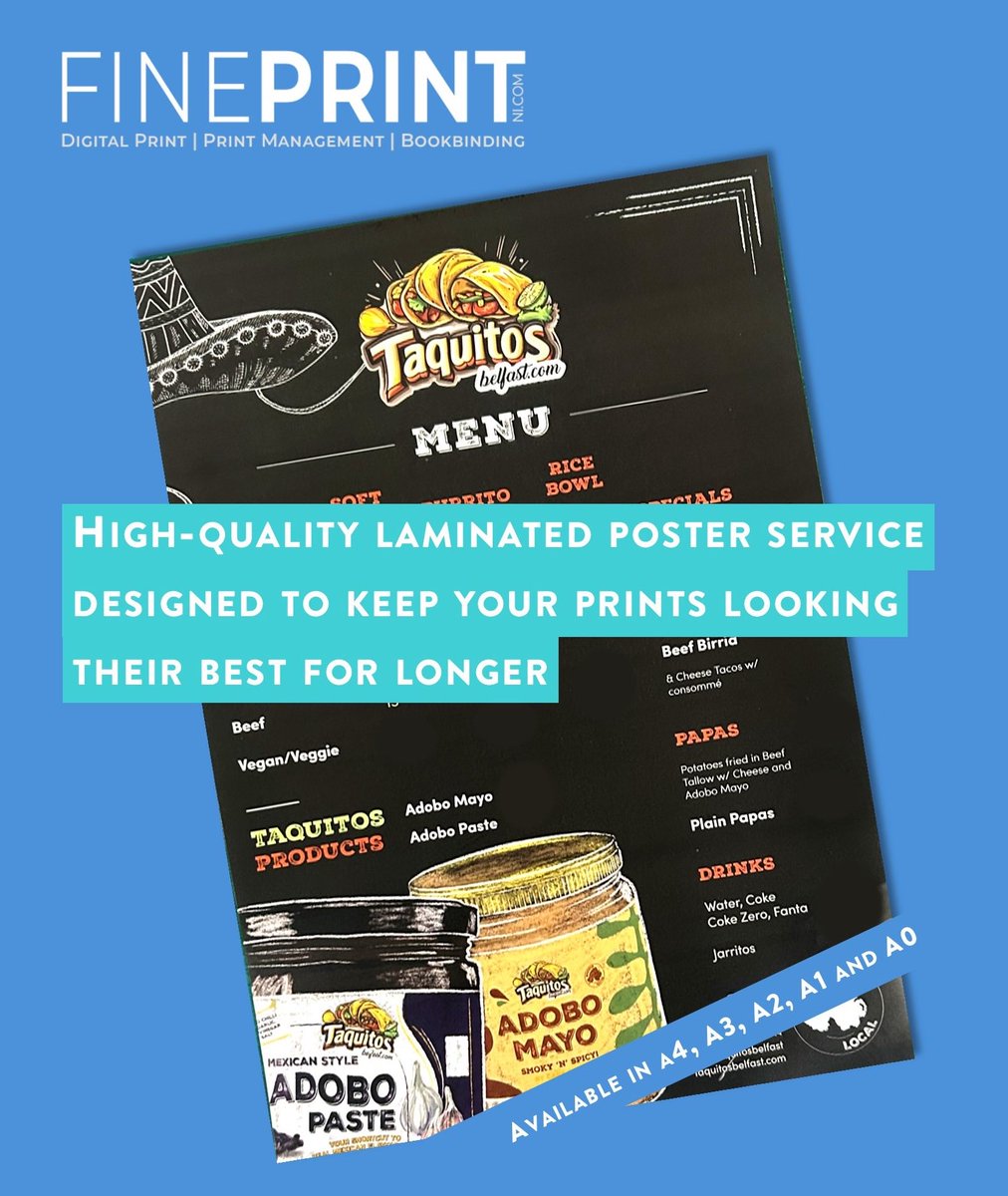 fineprintni's tweet photo. 📄Printed on 200gsm poster paper and finished with a protective laminate.

🛡️ Ideal for everyday use where durability matters. 

🔒 Helps protect against wear, spills, and handling. https://t.co/7jlkT8XCIx
