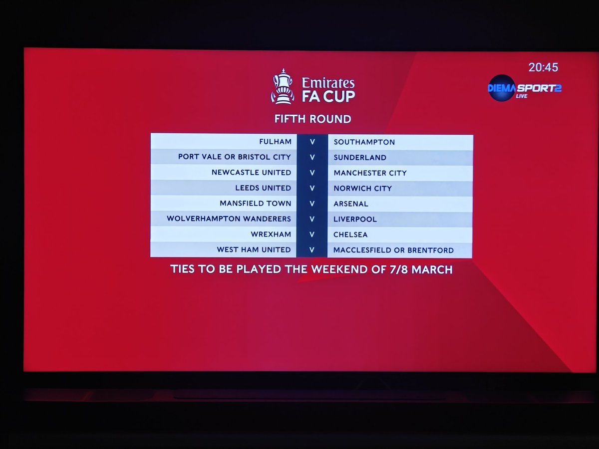 BallersManual's tweet image. The FA Cup 5th round fixture list: 

Has there been a mistake? Why don't I see Manchester United? 

Oh wait, they got Grimsby Townd didn't they 😉

#FACup #FACupDraw