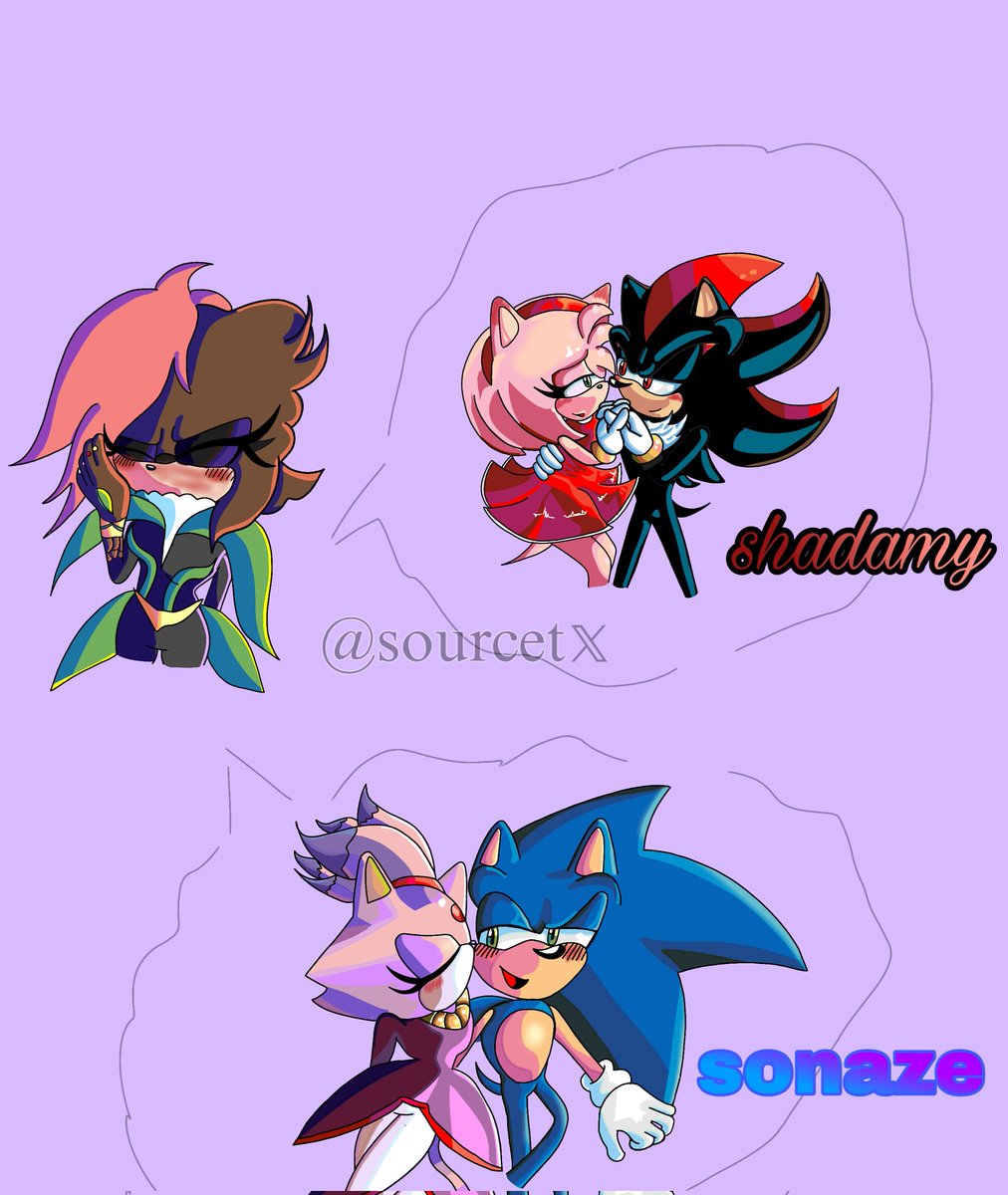 When it comes to my two favorite ships, apart from others, these include them. 

#sonaze #shadamy #fanart #love #couple #art