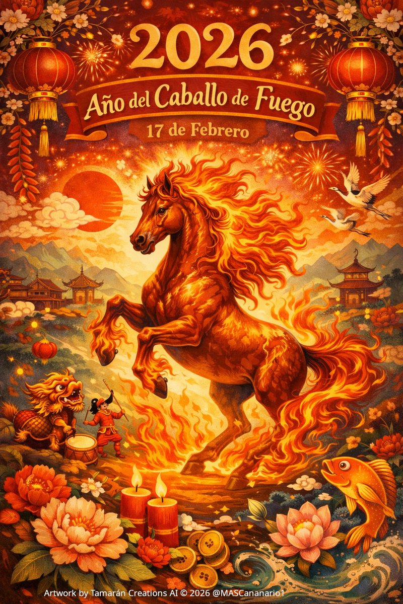 MundoColombo's tweet photo. En 2026, el Año Nuevo Chino cae el 17 de febrero
Ese día comienza el Año del Caballo 🐎
Según el zodiaco chino.
Las celebraciones tradicionales suelen durar 15 días, hasta el Festival de los Faroles.
lunes 16 de febrero de 2026, la celebración oficial el Festival de la Primavera https://t.co/bMMXwXj80I