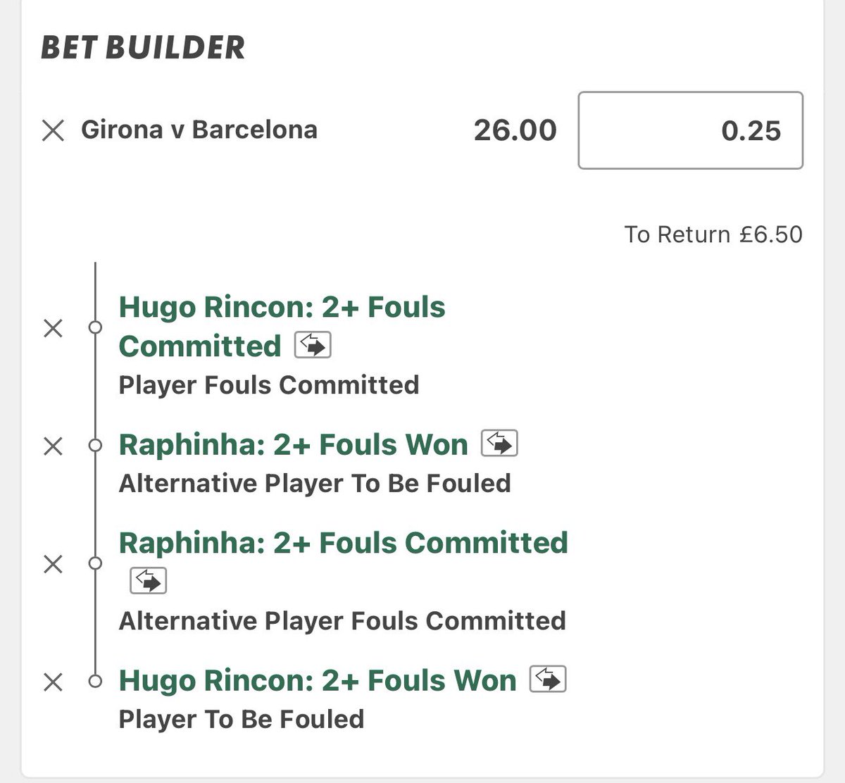 UnfilteredDc's tweet photo. Girona v Barcelona 🇪🇸
2U

Free telegram group https://t.co/6ZY12zWxqd
Stats from @StatsHubCom 

Martinez fouls 
1+ fouls (8/10
2+ fouls (3/10)
Usually plays RB or in midfield, today he’s playing LB up against Yamal who’s averaging 2.25 fouls won this season.

Lemar fouls 
1+ fouls (6/7)
2+ fouls (4/7)

Witsel fouls won 
1+ fouls won (13/15)
2+ fouls won (5/15)

Also add in a targeted matchup. Rincon is averaging 2.58 fouls won per game and averaging 2.17 fouls committed per game. 
Feel free to ladder it lower but I’ve just added a smaller stake on the higher line.