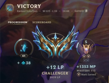 87% Winrate 2000LP 

123W 19L

+12LP

XD