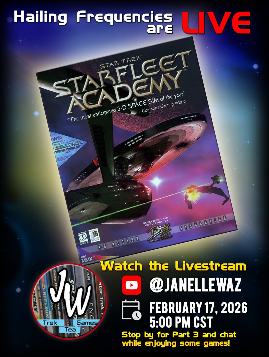 Voted Most Likely to Crash Into Random Objects While Piloting a Starship in the year book, I'll be continuing Star Trek: Starfleet Academy tomorrow at 5PM. Let's make Corin study and Robin socialize!

#StarTrek #StarfleetAcademy #RetroGaming