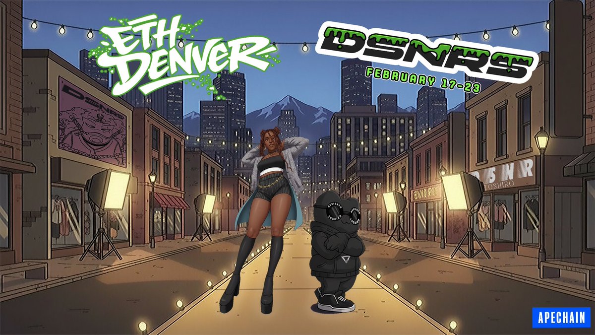designertoshiro's tweet photo. DSNRS touching down at ETHDenver ⛰️

ChiefDaKind & Cosmic Flow in the mix with surprise community exclusives 🎁

If you’re in the city, tap in.
Rock your hardest fits 👟🧥
Catch the vibe. Build with us! 🚀
#DSNRSonTOP #DSNRS #ETHDenver #Web3Culture #NFTFashion #OnChainArt #SeeYouInDenver