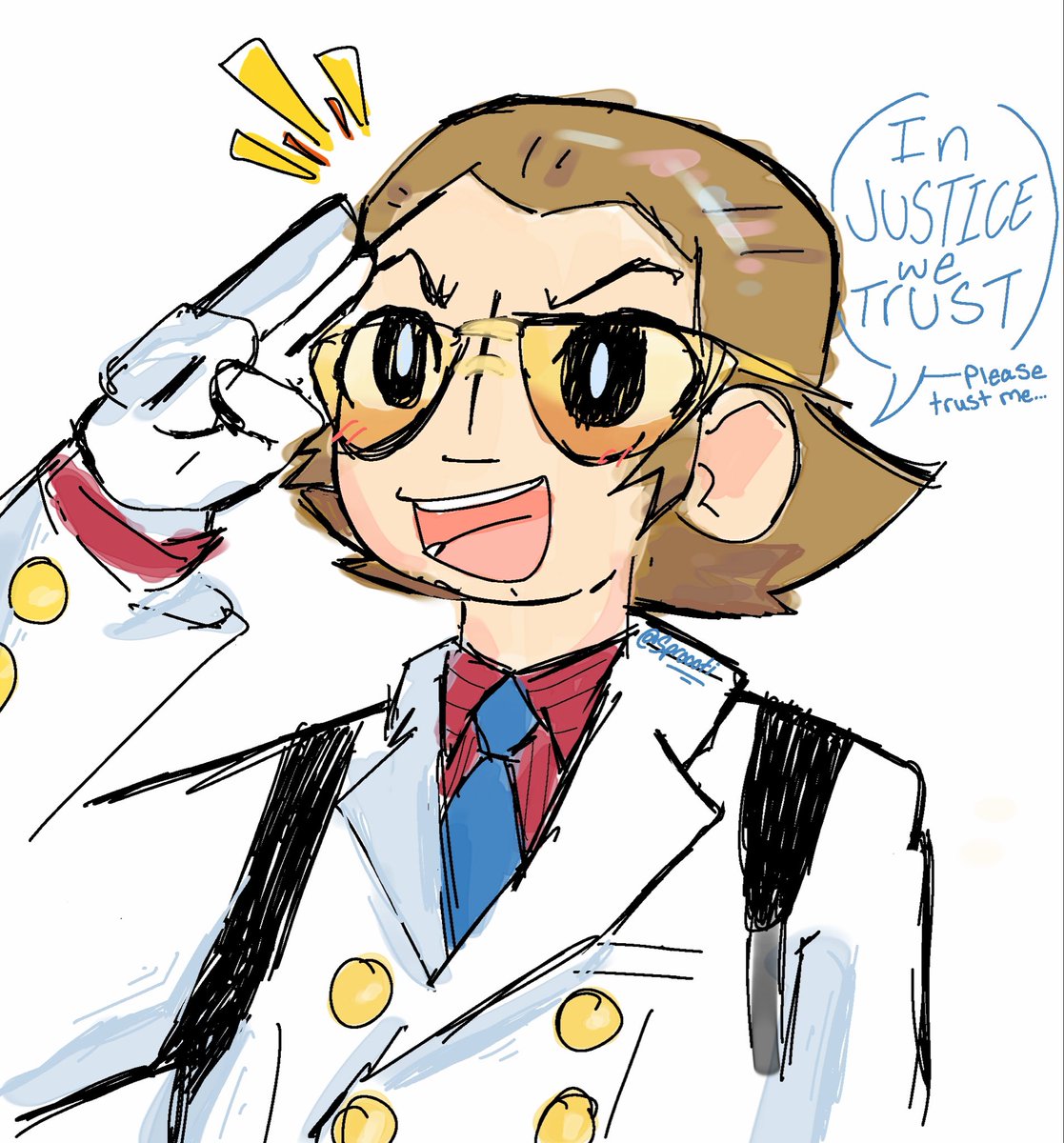 Sycofthis's tweet photo. Hello again ace attorney twt!! Here is ONE (1) Bobby Fulbright doodle as an apology for my neglect of this account🥹 https://t.co/AVyTUp5BYD