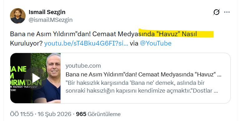 Yok artık İsmail !

'Havuz Medyası' Erdoğan'ın işadamlarından topladığı rüşvet ve haraçlarla kurulmuş, başına direk Saray'dan atanmış isimlerin olduğu bir propoganda birimi. 

İJA sürgün gazetecilerin bir araya gelerek oluşturduğu gönüllü bir yardımlaşma platformu. Biri halkın
