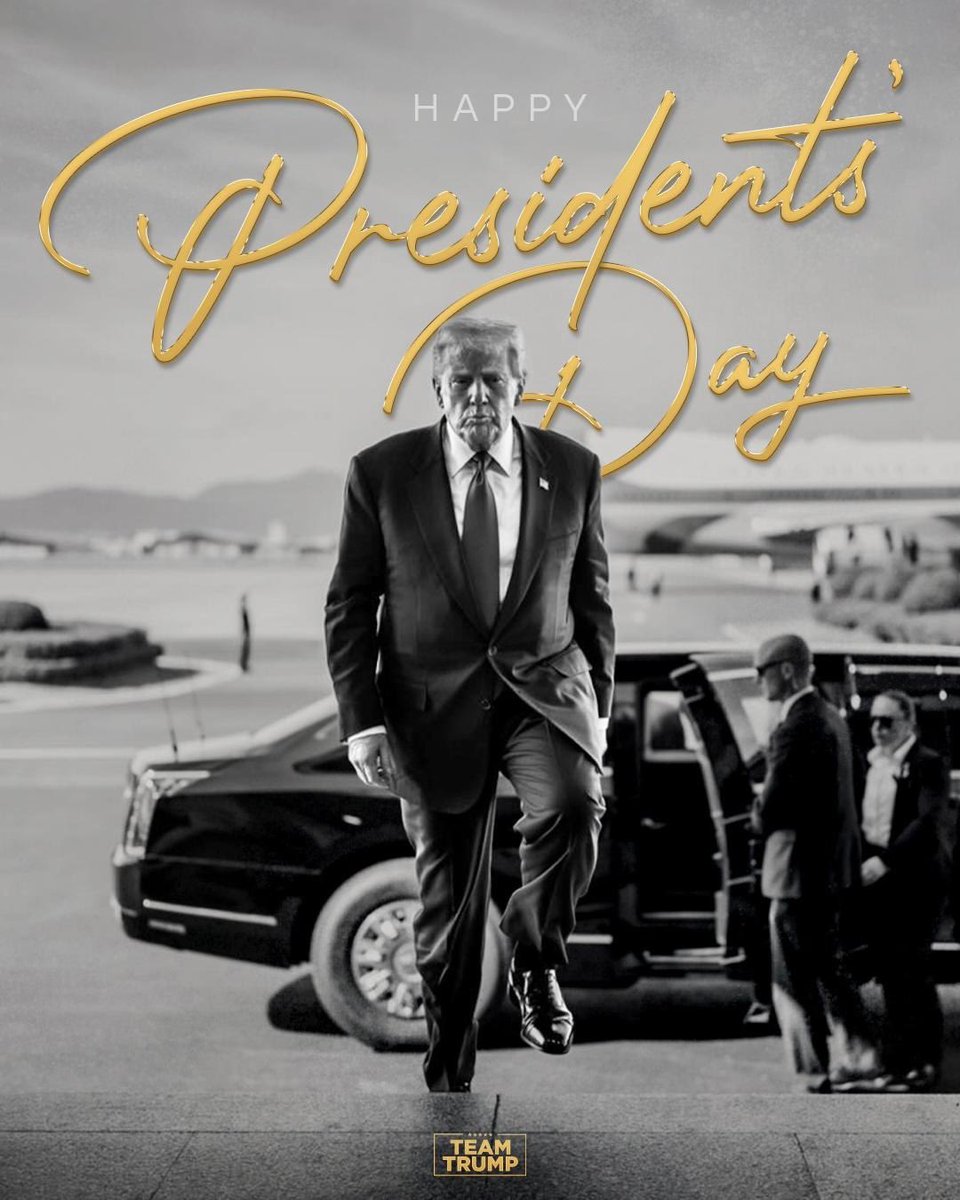 Happy President’s Day to the BOSS <a href="/realDonaldTrump/">Donald J. Trump</a> 🐐🇺🇸