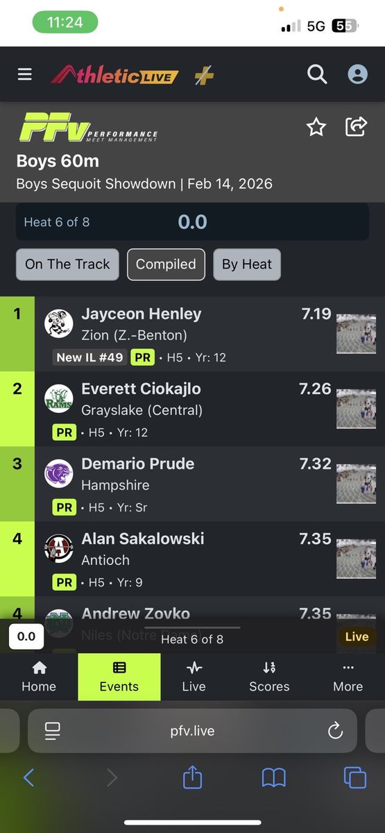 HenleyJayceon's tweet photo. New 60m and 200m Pr 7.31-7.19 and 23.1 in the 200 on a 200m flat track.  both 3rd all time in school history https://t.co/2ssQUFYhXT
