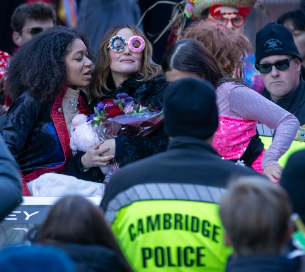 CambridgePolice's tweet photo. On Friday, CPD Officers were in Harvard Sq. to provide traffic assistance and crowd safety in support of the 2026 Hasty Pudding Woman of the Year Parade. Read More: https://t.co/Bom0GK6cAj https://t.co/D7gIWKnYkU