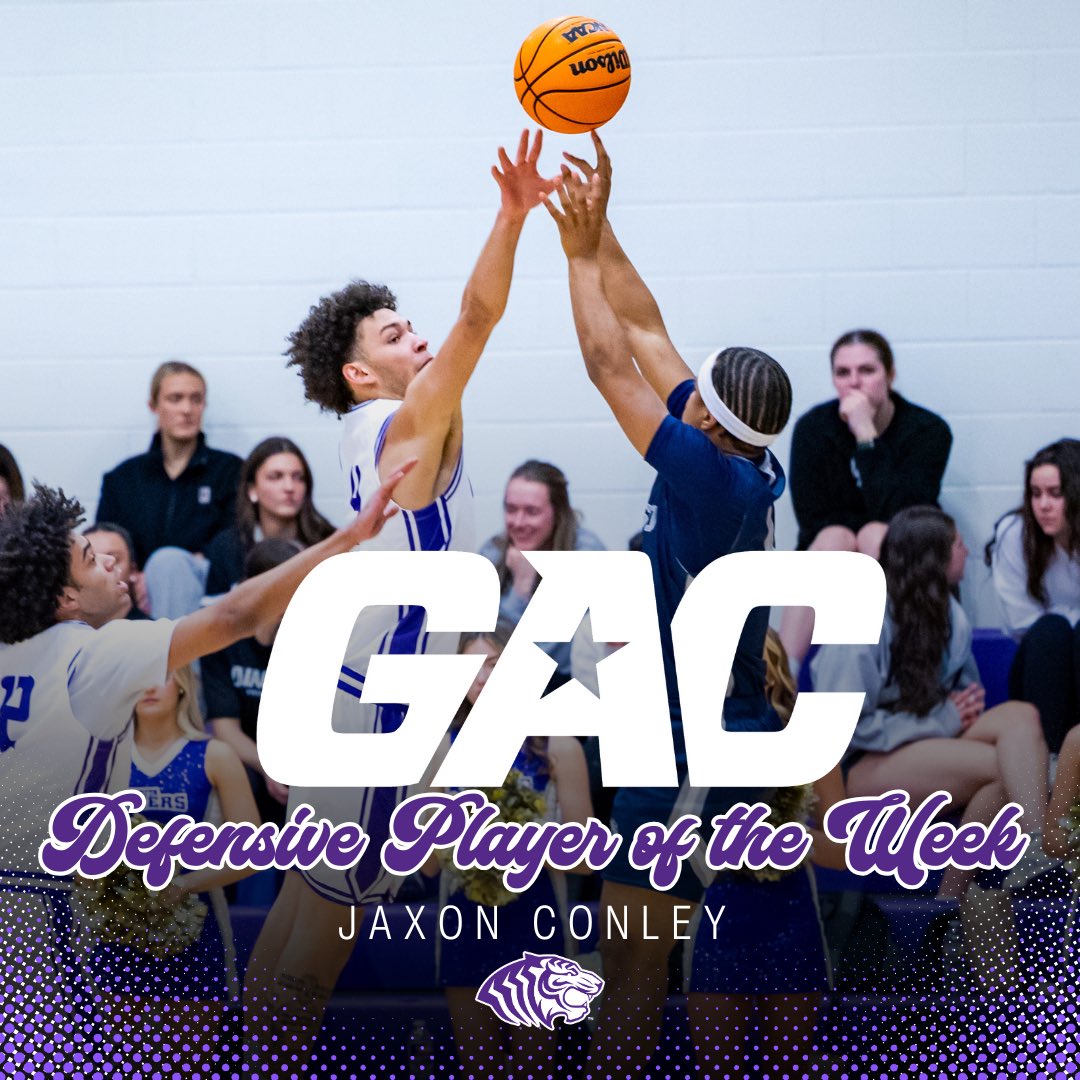 OBUMBB's tweet image. Freshman Jaxon Conley named @GACAthletics Defensive Player of the Week. Conley leads the GAC with 56 steals, which ranks inside the top 20 among Division II players. 

#BringYourRoar🐅