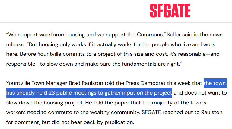 Just one more meeting ought to make it right says the NIMBY. JFC