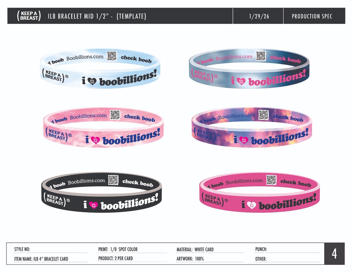 if you were around for the warped tour / pop-punk / skate era you remember the “i love boobies” bracelets.

bands were wearing them. teens were wearing them. merch tables, tumblr, every school corridor until schools tried to ban them. that’s how big they were.

i ❤️ boobilions.