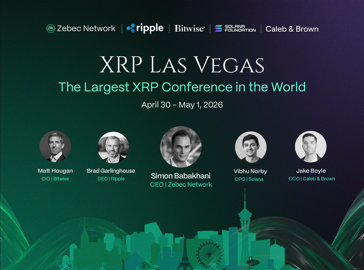 XRP Las Vegas 2026 ✅🚀
<a href="/bgarlinghouse/">Brad Garlinghouse</a> <a href="/Matt_Hougan/">Matt Hougan</a> <a href="/vibhu/">vibhu</a> <a href="/simonb_ldn/">Simon</a> <a href="/jakerb_/">Jake Boyle</a>