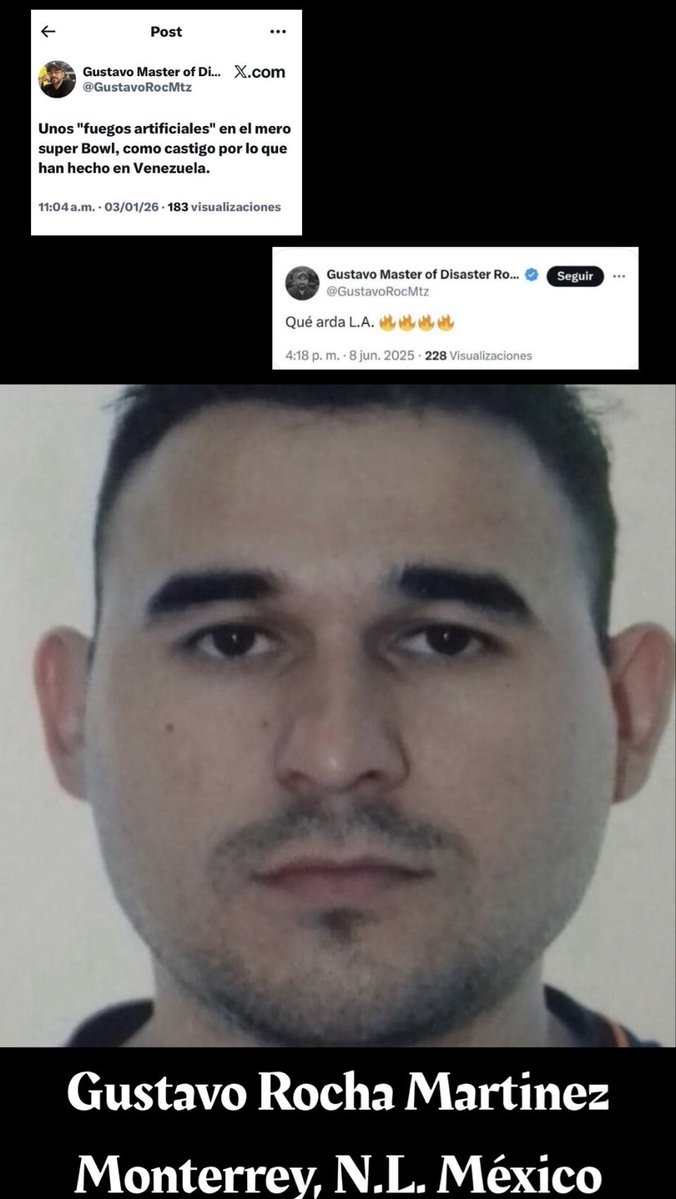 <a href="/JTuffic/">Jean Tuffic</a> <a href="/JustinoMoral/">Jack (Cuenta Nueva)</a> <a href="/MaTere_Mendoza/">Teresa Mendoza 💜</a> <a href="/GustavoRocMtz/">Gustavo Master of Disaster Rocha</a> Jean, you can start your file criminal charges against <a href="/GustavoRocMtz/">Gustavo Master of Disaster Rocha</a> for terrorist threating under Federal Law.
There are explicit threats of violence posted in the picture below. This conducts satisfies the elements of 18 U.S.C. /2332b (acts of terrorism) or related provisions.