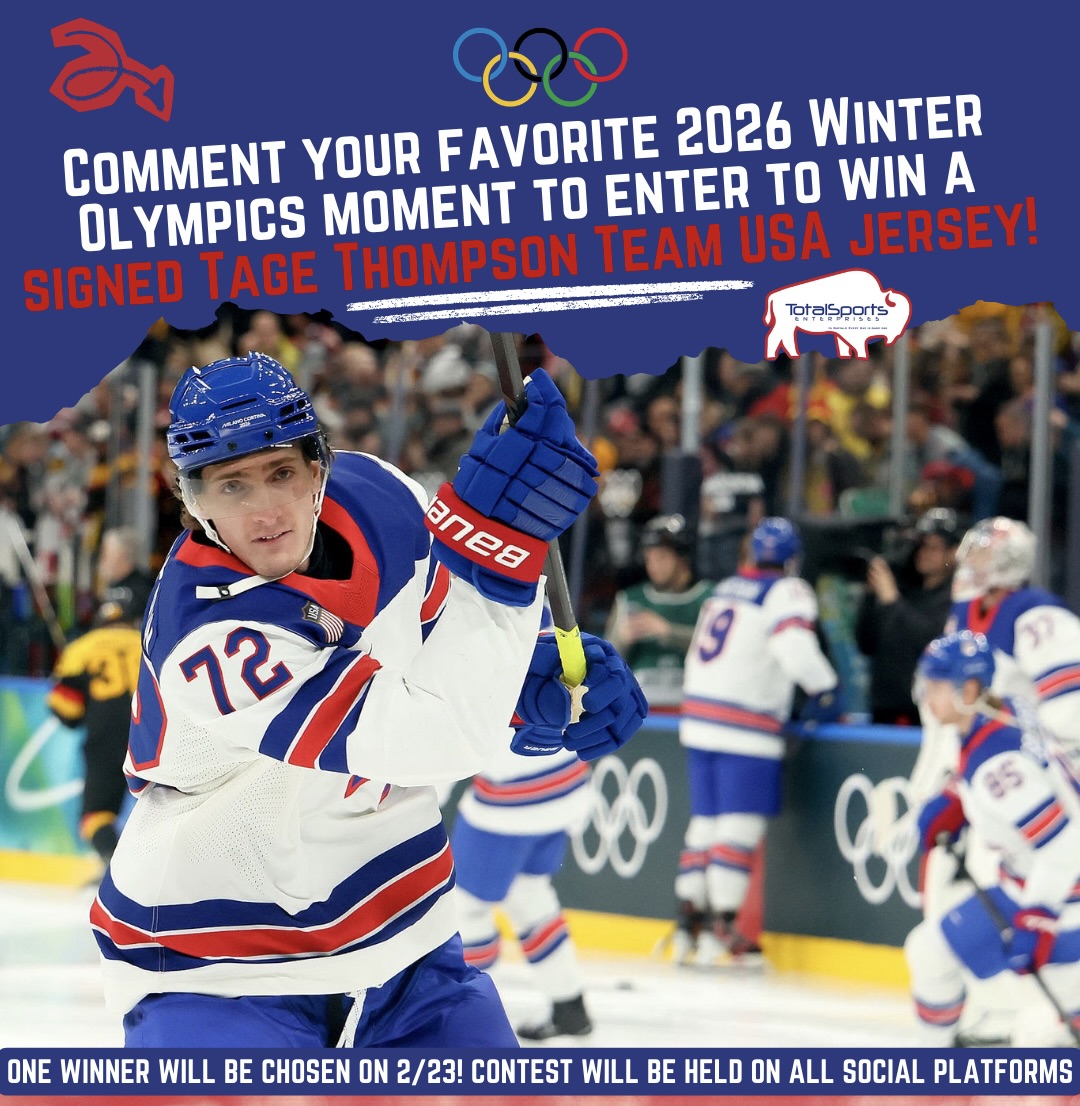 Share below for a chance to win a Tage Thompson Signed Team USA Jersey from our next signing 🥇

We will be choosing ONE winner on 2/23/2026. Please note that this contest will be taking place across X, Instagram and Facebook.