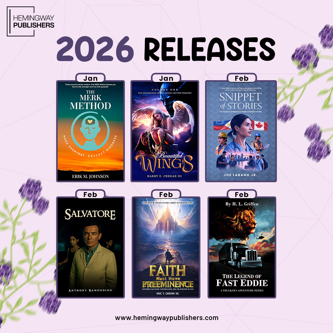Hemingwaybooks's tweet photo. 2026 is already making waves. 
Hemingway Publishers has proudly released multiple new titles in January and February 2026, and this is just the beginning.

#hemingwaypublishers #newbookrelease #NowAvailable #mustreadbooks #indiepublishing #NowAvailable https://t.co/cItFnb7aTn