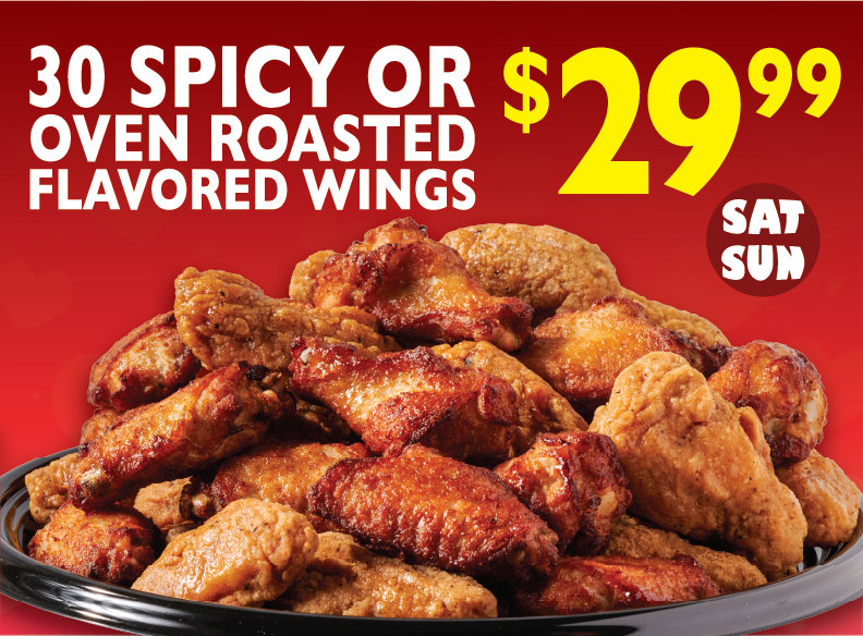 Your weekend just found its flavor 😏🔥30 Wings for $29.99 — spicy or oven roasted flavored, you pick your mood.

#dodges #dailyspecials #DodgesChicken #wings #weekend