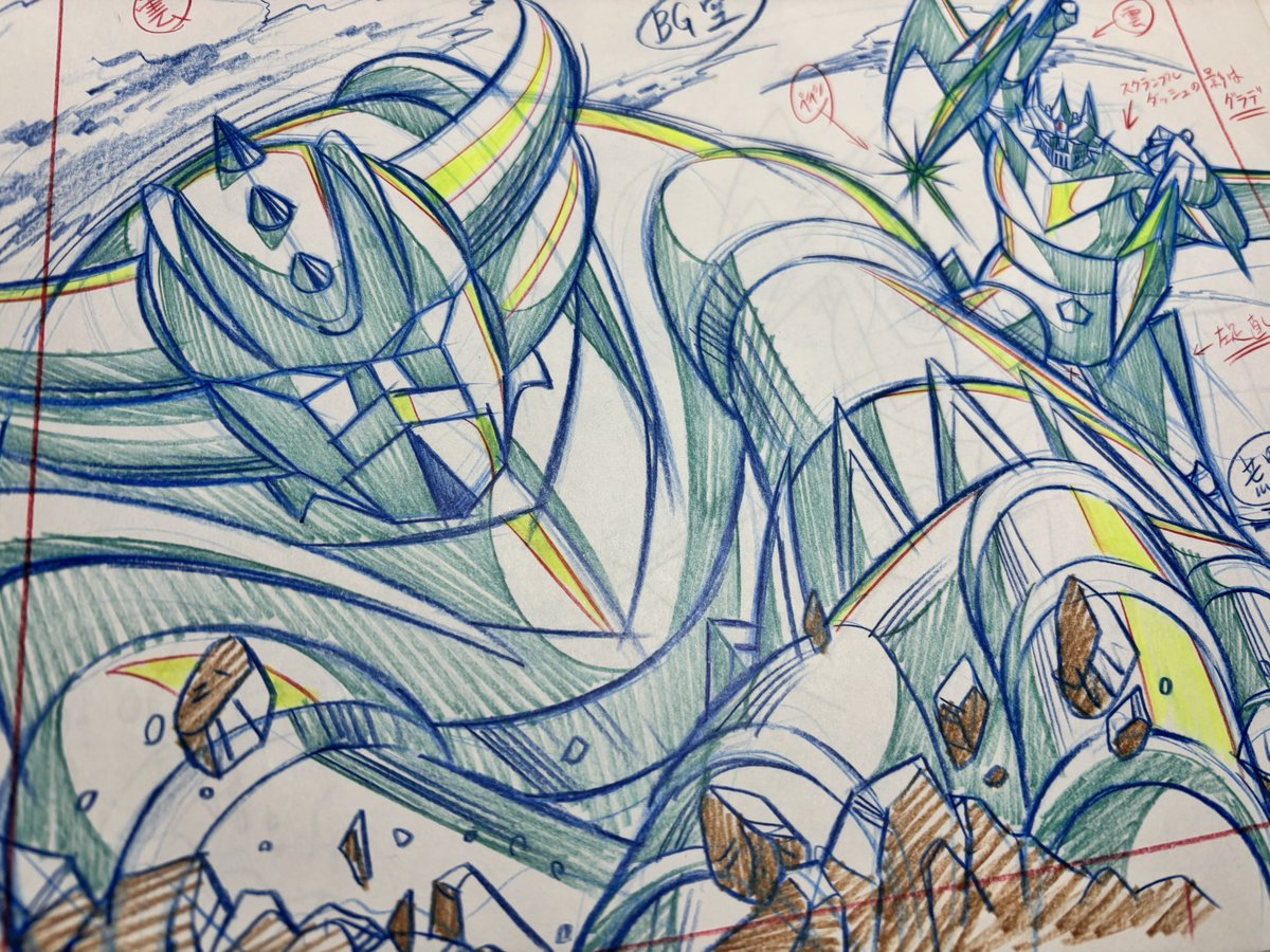 UFOロボ グレンダイザー
これも誰かにプレゼントしたモノの下書きだったはず。
デュークフリードは、このアングルの絵しかないのかね…自分はw