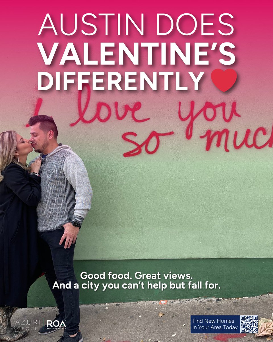AzuriRealty's tweet image. Valentine’s Day in Austin hits different. 💕

From sunset views over Lake Austin to cozy downtown dinners, this city makes it easy to fall in love. When you’re ready to call ATX home, we’re here to help. 🏡

Thinking of buying or selling? DM us today!

#AzuriGroupTX #RealEstate