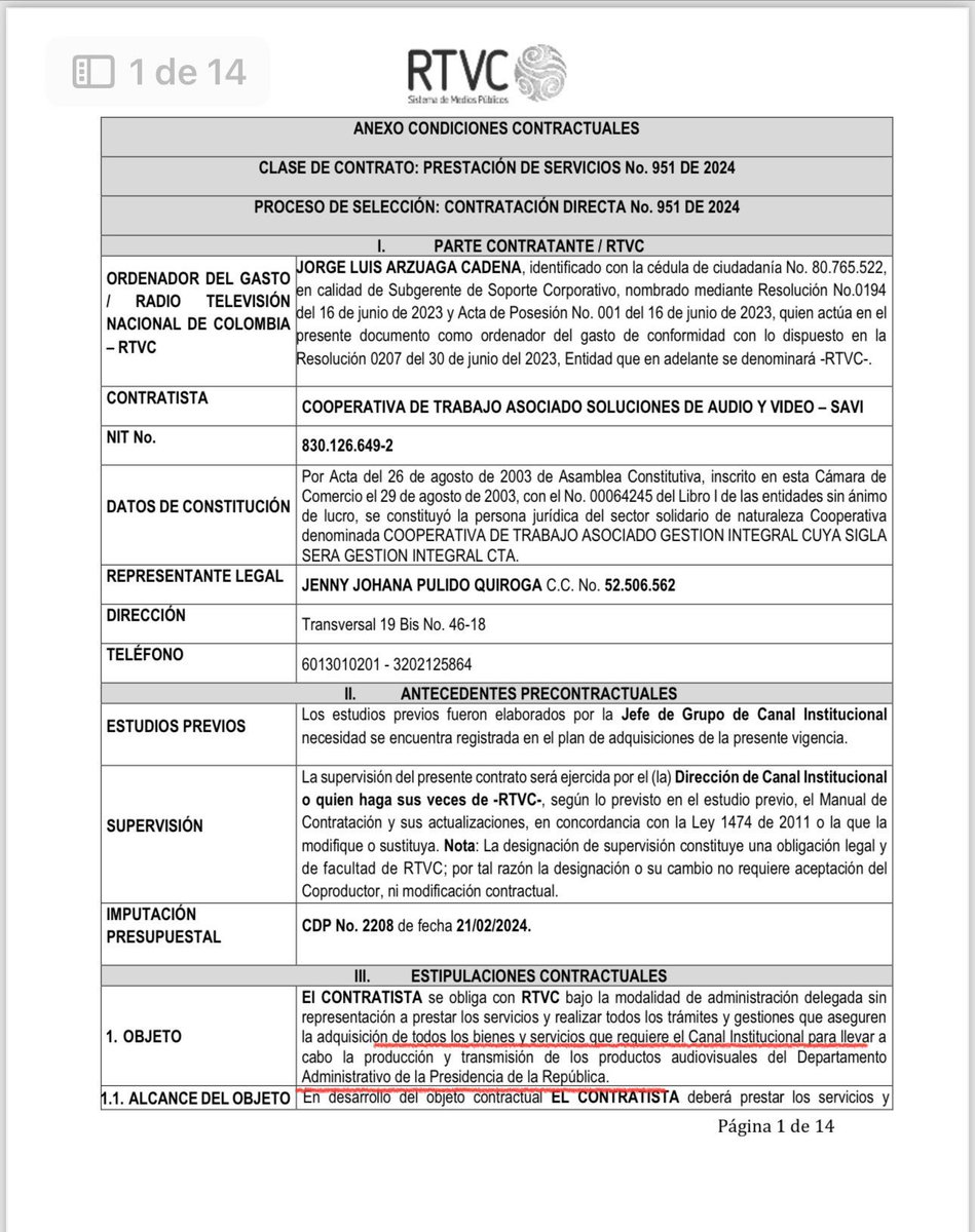 Señora Sub Gerente del canal de propaganda y desinformación RTVC:

El contratadero conocido como SAVI con el que ustedes le pagan el maquillador a Veronica Alcocer también fue usado para pagarle al propagandista Matador.

Aquí las pruebas.