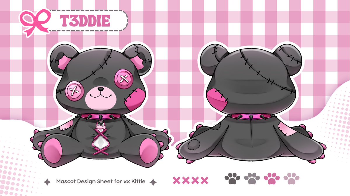 DRUMROLL PLZ . . . . ! ! ! 
introducing T3DDIE ! ! ! 🧸🖤🩷🐈‍⬛
ʕ •ᴥ•ʔ
he’s my favorite plushy ever ! ! ignore the bite marks ! ! ! i just bite whenever i’m 2 excited 人( ๑｀⩊´๑)ᵐʷᵉʰᵉʰᵉʰᵉ 🩷🖤 

he’s a little shy &amp; a bit of a crybaby . . . but he came out of ur computer