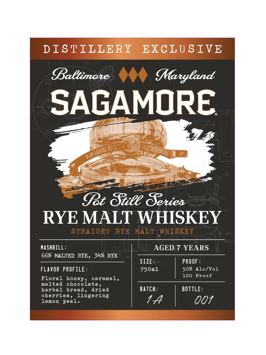 TheBourbonNews's tweet image. New Label Approval: Sagamore Distillery Exclusive, Pot Still Series, Rye Malt Whiskey 

#rye #whiskey