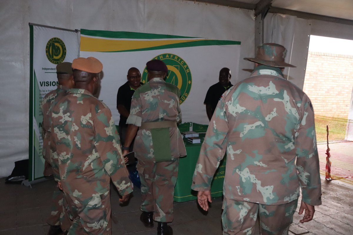 Mil_OmbudSA's tweet photo. The Armed Forces Day celebrations at the Thohoyandou Stadium in Limpopo kicked off with an Exhibition at the Fan Park. #AFD https://t.co/FwKYjr8I9J