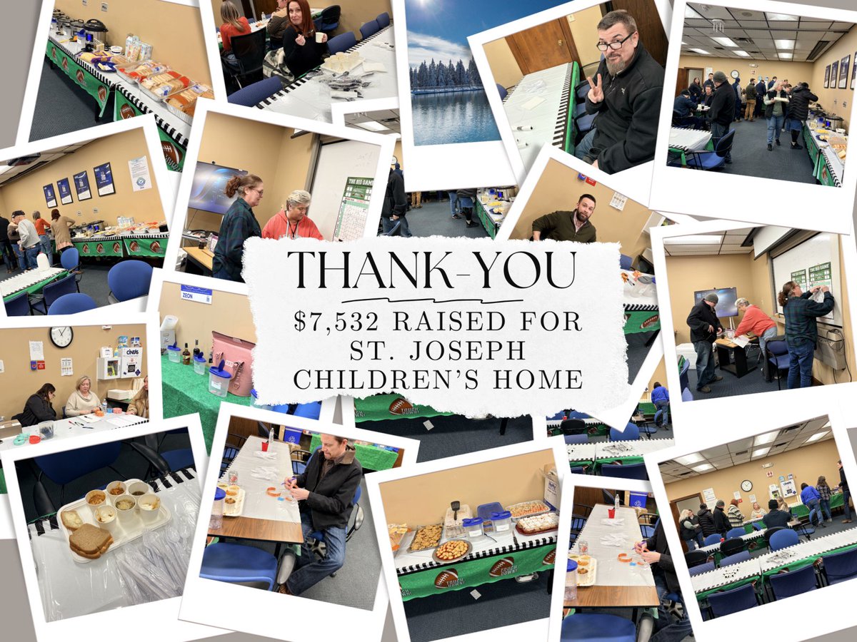 ZeonChemicals's tweet photo. In honor of Superbowl and charitable giving, this year Zeon Chemicals employees in Louisville KY celebrated SOUPer Bowl. There were football themed games, raffles, a dessert contest, and the main event... a soup/chili cookoff! A grand total of $7,532 was raised for St. Joseph Children's Home. https://t.co/sKLHLizXMs